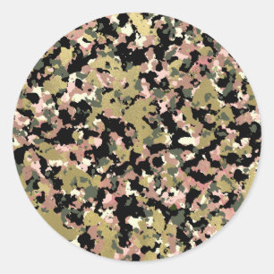 Adesivo Estampa de Padrão de Camuflagem Preto Rosa Verde D