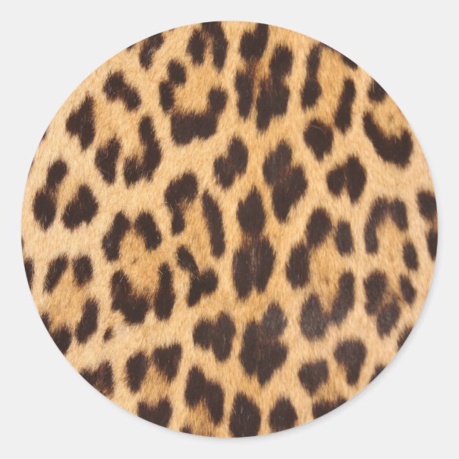 Adesivo estampagem de leopardo-do-safari selvagem feminino (Frente)