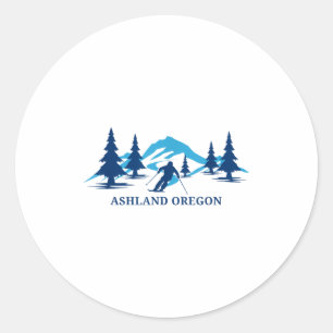 Adesivo Estância de esqui Ashland Oregon esquiador esqui