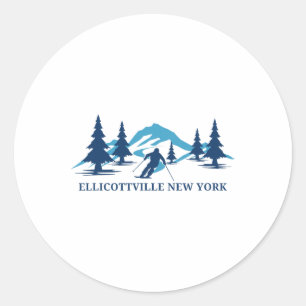 Adesivo Estância de esqui Ellicottville Nova York Esquiado