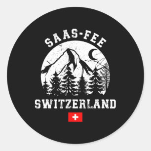 Adesivo Estância de esqui Saas-fee Suíça Alpes Esqui alpin