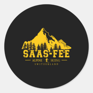 Adesivo Estância de esqui Saas-fee Suíça Esqui alpino Suíç