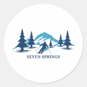Adesivo Estância de esqui Seven Springs Pennsylvania Esqui
