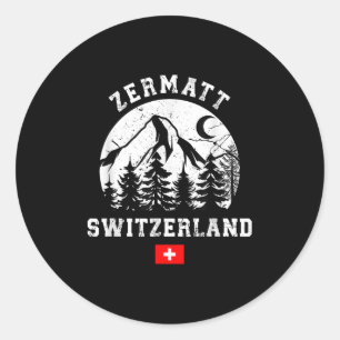 Adesivo Estância de esqui Zermatt Suíça Alpes Esqui alpino