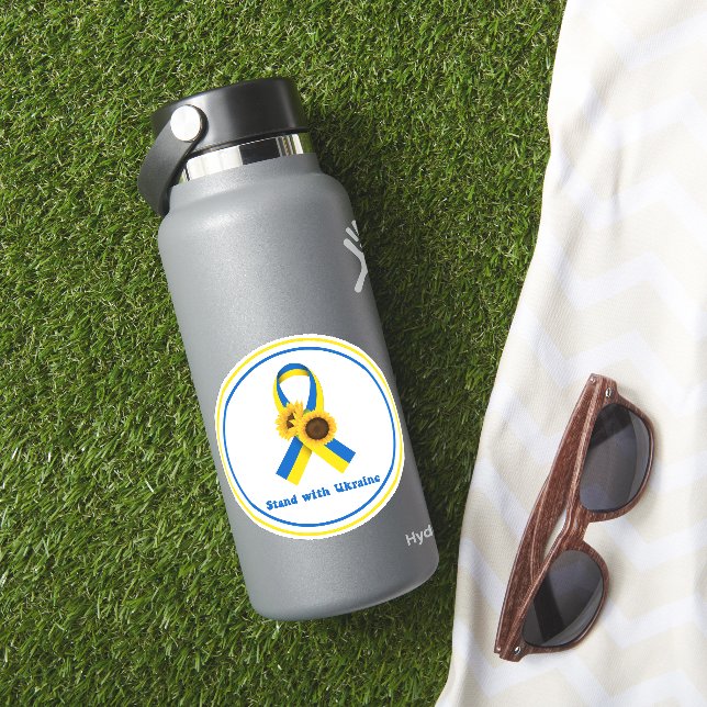 Adesivo Estante-Se Com A Ucrânia Apoiando Fita Vinil Decal (HydroFlask Insitu)