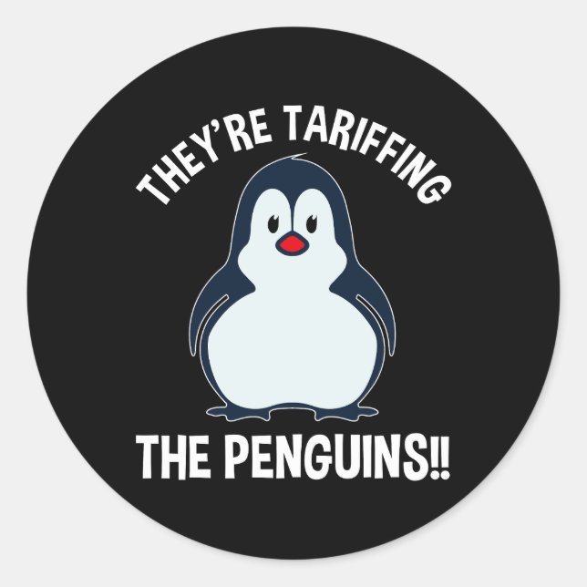 Adesivo Estão a Tarifar os Pinguins! (Frente)