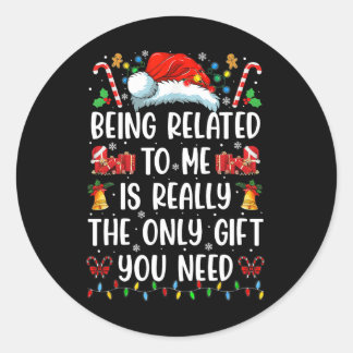 Adesivo Estar Relacionado A Mim Família De Natal Engraçada