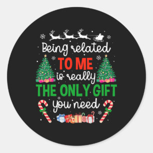 Adesivo Estar Relacionado A Mim Família De Natal Engraçada