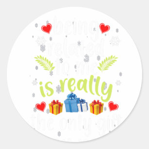 Adesivo Estar Relacionado A Mim Um Engraçado Xmas Da Famíl