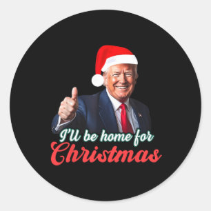 Adesivo Estarei Em Casa Para O Natal Engraçado.
