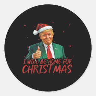 Adesivo Estarei Em Casa Para O Natal Engraçado.