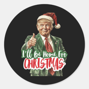 Adesivo Estarei Em Casa Para Voto De Natal Trump 2024 Elei