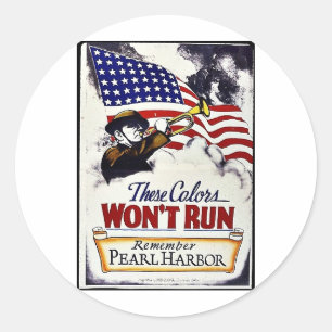 Adesivo Estas cores, não funcionarão, Pearl Harbor