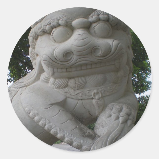 Adesivo Estátua Chinesa de Cachorro (Frente)