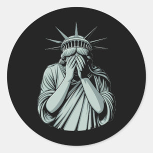 Adesivo Estátua da Liberdade América Triste