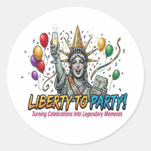 Adesivo Estátua da Liberdade para Festa de Celebração 