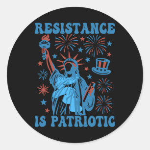 Adesivo Estátua da Liberdade Resistência é Patriótica 17 d