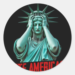 Adesivo Estátua Da Liberdade Wtf América Anti-trump Políti