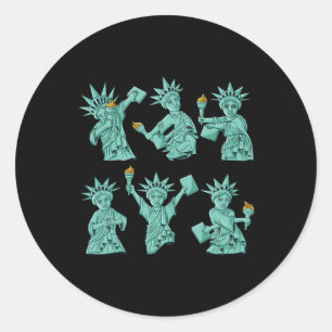 Adesivo Estátua Dançante Da Liberdade 4 De Julho Dos EUA G