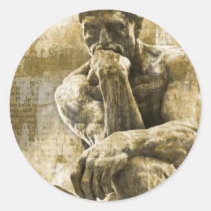 Adesivo Estátua de bronze afligida Auguste Rodin o