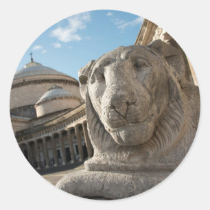 Adesivo Estátua de leão em frente a San Francesco di Paola