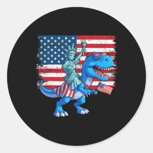 Adesivo Estátua Dino Da Liberdade 4 De Julho Trex American