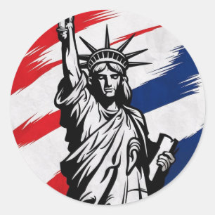 Adesivo Estátua Negra do Patriótico das Stripes da Liberda