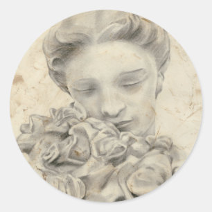 Adesivo Estátua no Jardim I