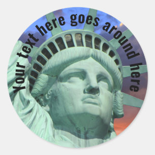 Adesivo Estátua PERSONALIZÁVEL da Liberdade, New York St