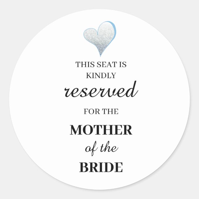 Adesivo Este assento é reservado para a mãe do (Frente)