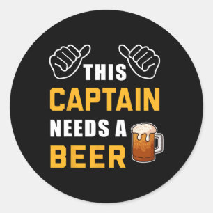 Adesivo Este Capitão Precisa De Um Barco Engraçado De Beer