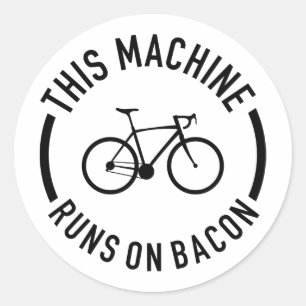 Adesivo Este Computador É Executado Em Bacon