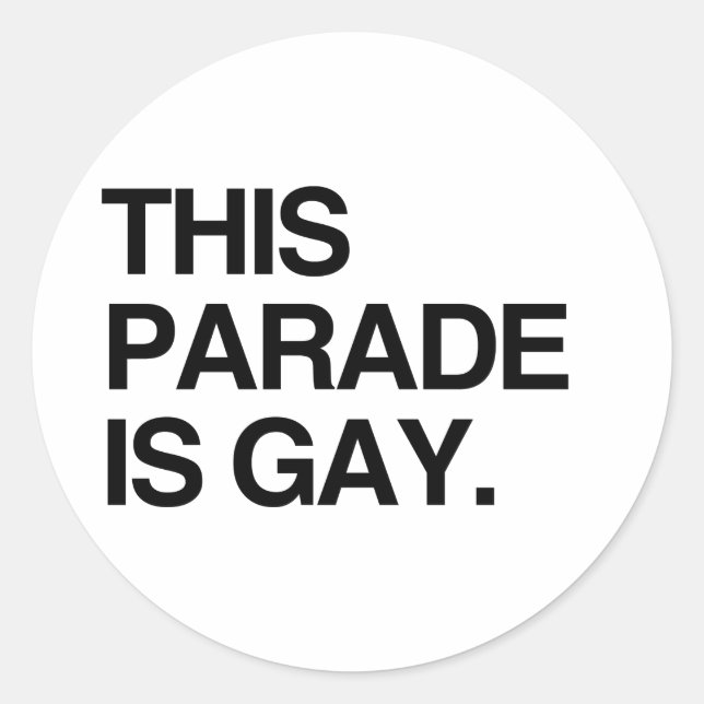 Adesivo Este desfile é gay (Frente)
