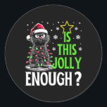 Adesivo Este É Jolly Engraçado O Suficiente, Negra.<br><div class="desc">Este É Jolly Suficientemente Engraçado E Negro De Árvore De Natal 5</div>