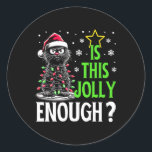 Adesivo Este É Jolly Engraçado O Suficiente, Negra.<br><div class="desc">Este É Jolly Suficientemente Engraçado E Negro De Árvore De Natal 5</div>