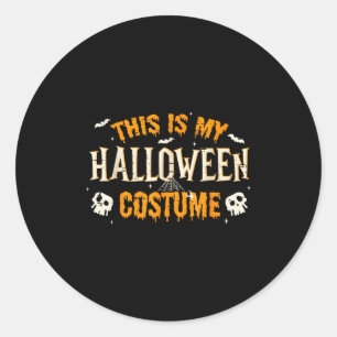 Adesivo Este É Meu Figurino De Halloween Homens Mulheres E