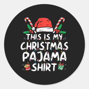 Adesivo Este É Meu Natal Pajama Divertido Xmas Homens Mulh