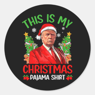 Adesivo Este É Meu Natal Pajama Engraçado Trump Xmas Pjs M