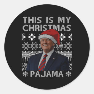 Adesivo Este É Meu Natal Pajama Engraçado Xmas Corresponde