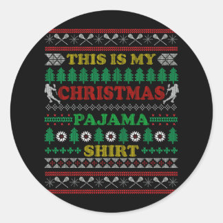 Adesivo Este É Meu Natal Pajama Ugly Sweater Lacrosse
