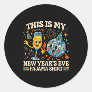 Adesivo Este É Meu Pijama de Réveillon Divertido Presente 