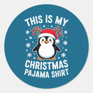 Adesivo Este É Meu Pinguim De Natal De Pijama 