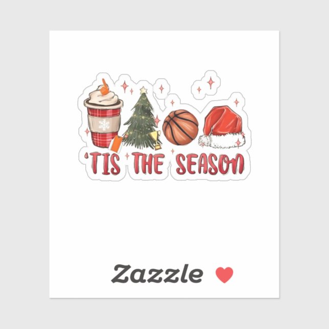 Adesivo Este é o basquete de Natal do Natal da temporada X (Folha)