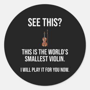 Adesivo Este é o menor sárctico violino do mundo