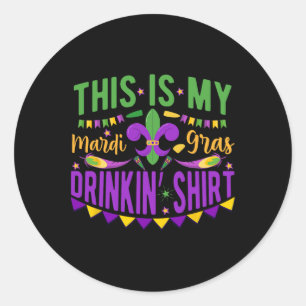 Adesivo Este É O Meu Bebendo Do Mardi Gras Party