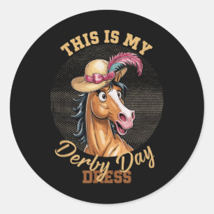 Adesivo Este É O Meu Derby Day Vestir Cavalo Correndo Engr