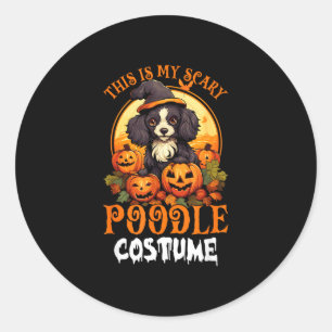 Adesivo Este é o meu disfarce de poodle assustador