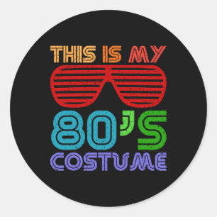 Adesivo Este é o meu Figurino dos anos 80, 1980 Retro Vint