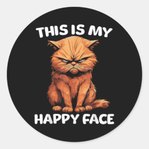 Adesivo Este É O Meu Gato De Rosto Feliz