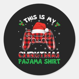 Adesivo Este É O Meu Jogo De Vídeo De Camisas De Pijama De